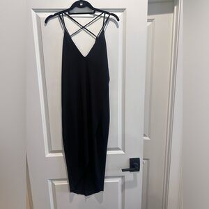 Elegant Black Strappy Dress